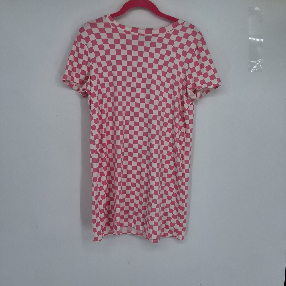 Forever 21 Medium Pink and White Checkered Mini Dress